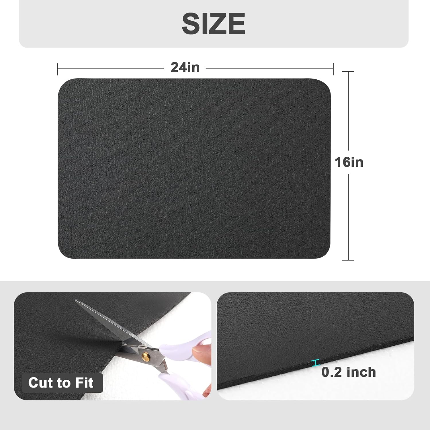 Ecotrim Coffee Mats for Coffee Bar Accessories, Black 16" x 24" image 5