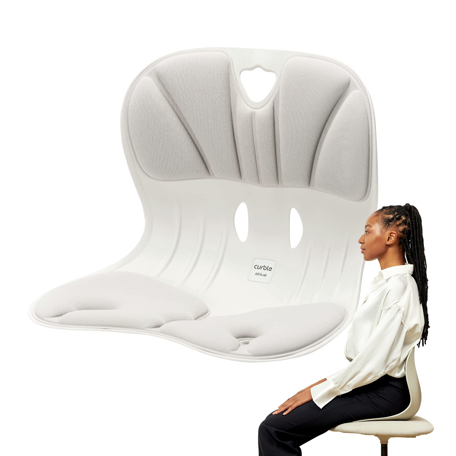 [Curble WIDER] Ergonomic Lower Back Support Chair, Lumbar Support for Back Posture Corrector and Low