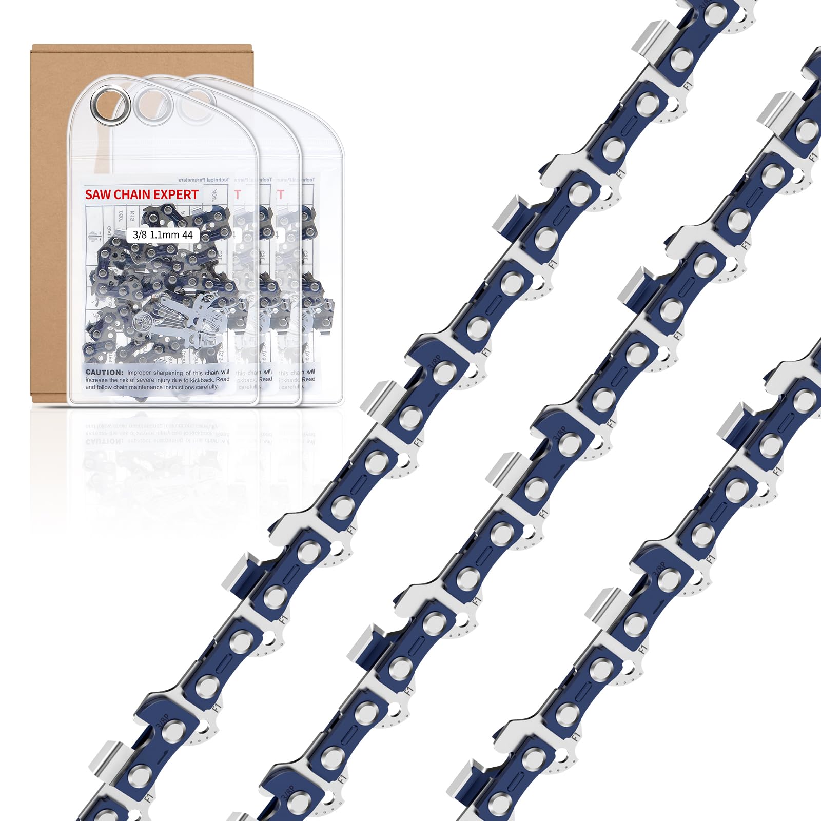 Maxentico 3 stuks zaagkettingen, 14 inch, kettingzaag, ketting voor