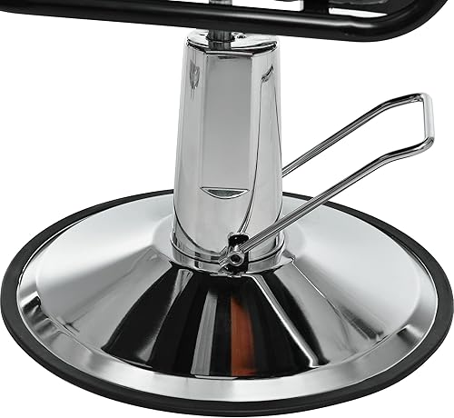 Miniatura 8 de Silla de peluquería reclinable profesional, silla de cuero retro hidráulica para estilista, silla de peluquería grande, silla giratoria con champú