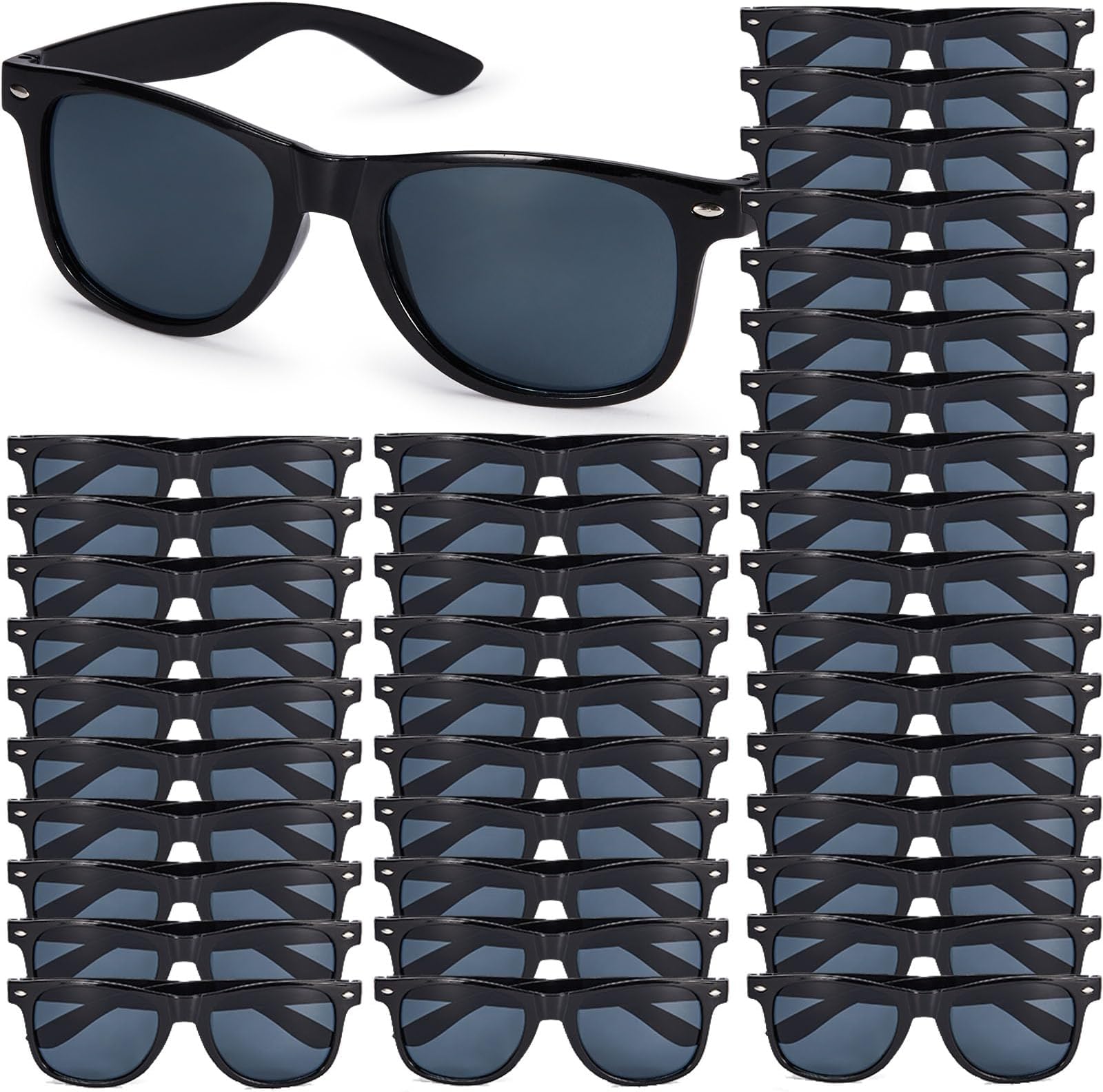 Jorpneost 72 Pairs Party Sunglasses,Black and White Color Scheme,Bulk Retro S...