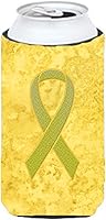 Vista 30 de Caroline's Treasures AN1202CC - Cinta azul oscuro para concientización del cáncer de colon para latas o botellas, enfriador lavable, funda plegable