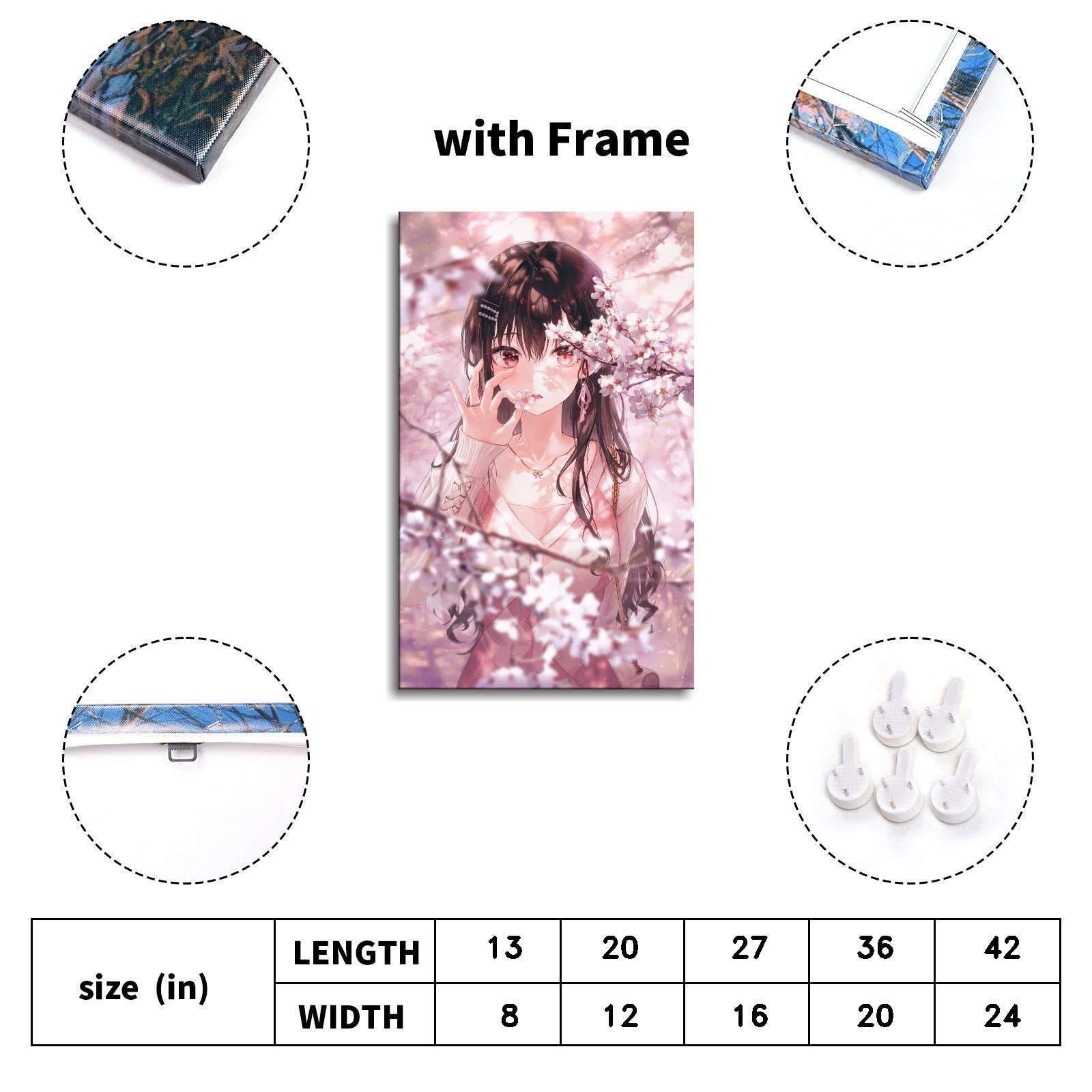 Geataych Re Zero Brake Anime Girl Poster, Zero Two Posters, Canvas Wall Art For Living Room Decor Aesthetic Vintage Prints Painting Set Farm Wall For Living Room Bedroom Unframed 30.5