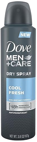 Dove Men + Care Dry Spray antitranspirante, Cool Fresh, 3.80 onzas (paquete de 8)