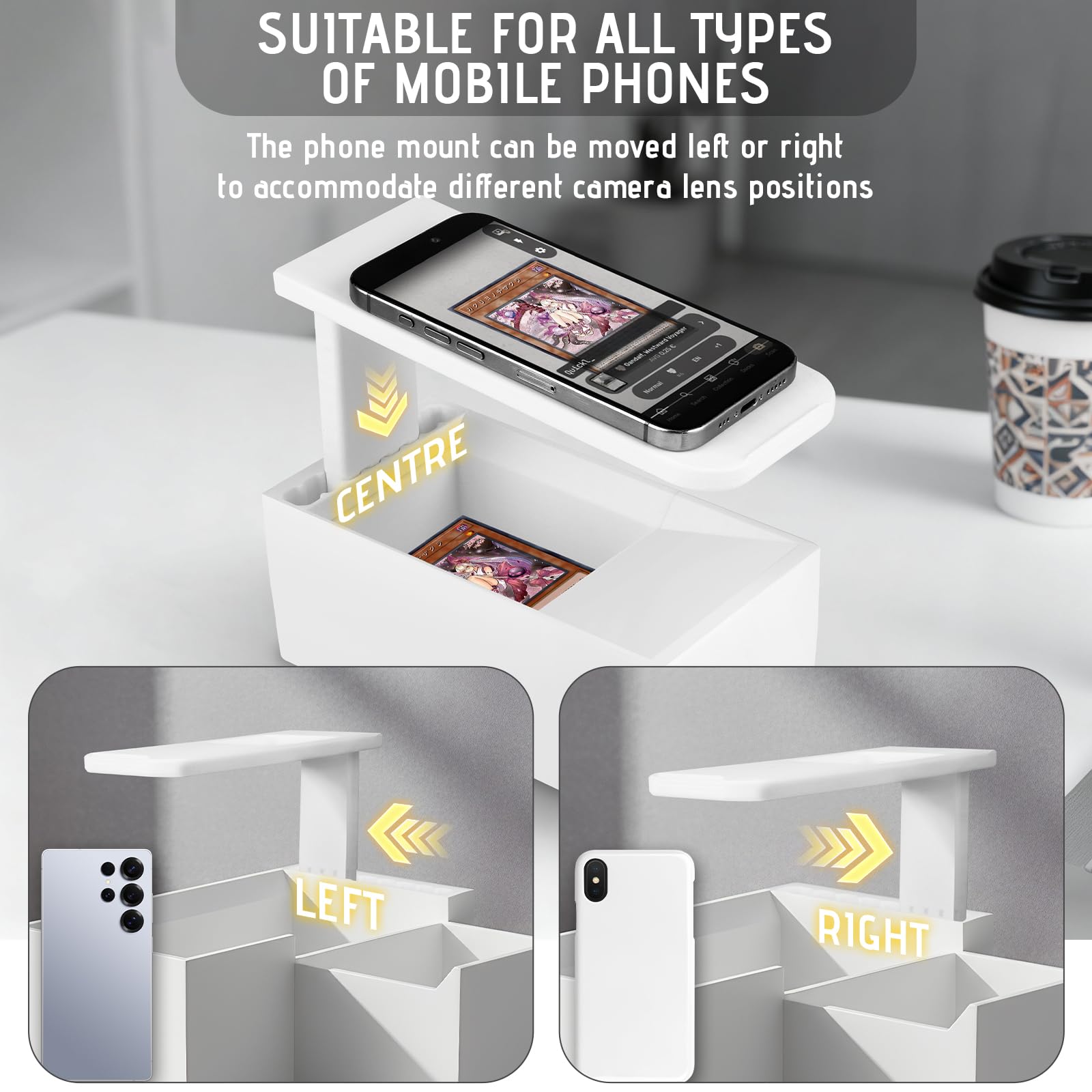 Scanbox pour Cartes MTG TCG, Support de Scanner de Cartes à Collectionner, Support de Scanner Portable Compatible avec ManaBox, Numérisation Rapide et Informations sur Les Prix des Cartes Magic