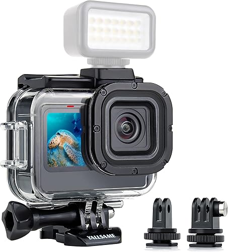 Carcasa impermeable de buceo para cámara de acción GoPro Hero 11 10 9 negra, compatible con la más profunda experiencia subacuática de 196 pies,