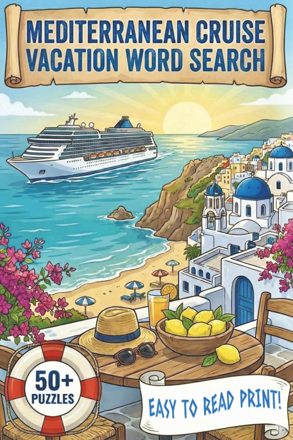 Mediterranean Cruise Vacation Word Search: Cruise the Mediterranean With This Easy-To-Read Puzzle Book With Word Searches For Your Next Relaxation ... for Travel, Holidays, Free Time, and More]