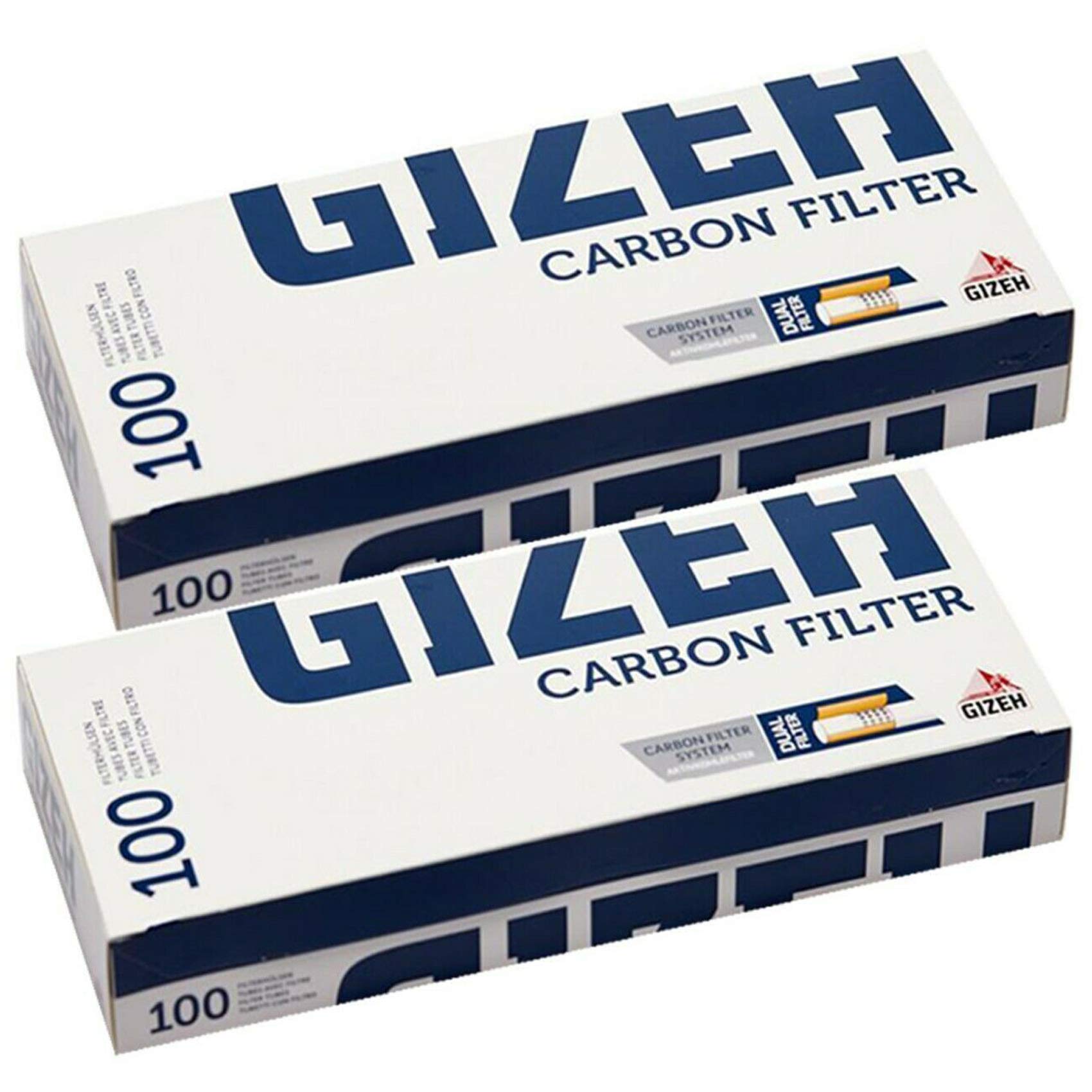 200-2000 x GIZEH Filter Active CARBON Smoking TUBES Charcoal Cigarette Tobacco Tip UK (200 x GIZEH CARBON FILTER TUBES) โ image 1