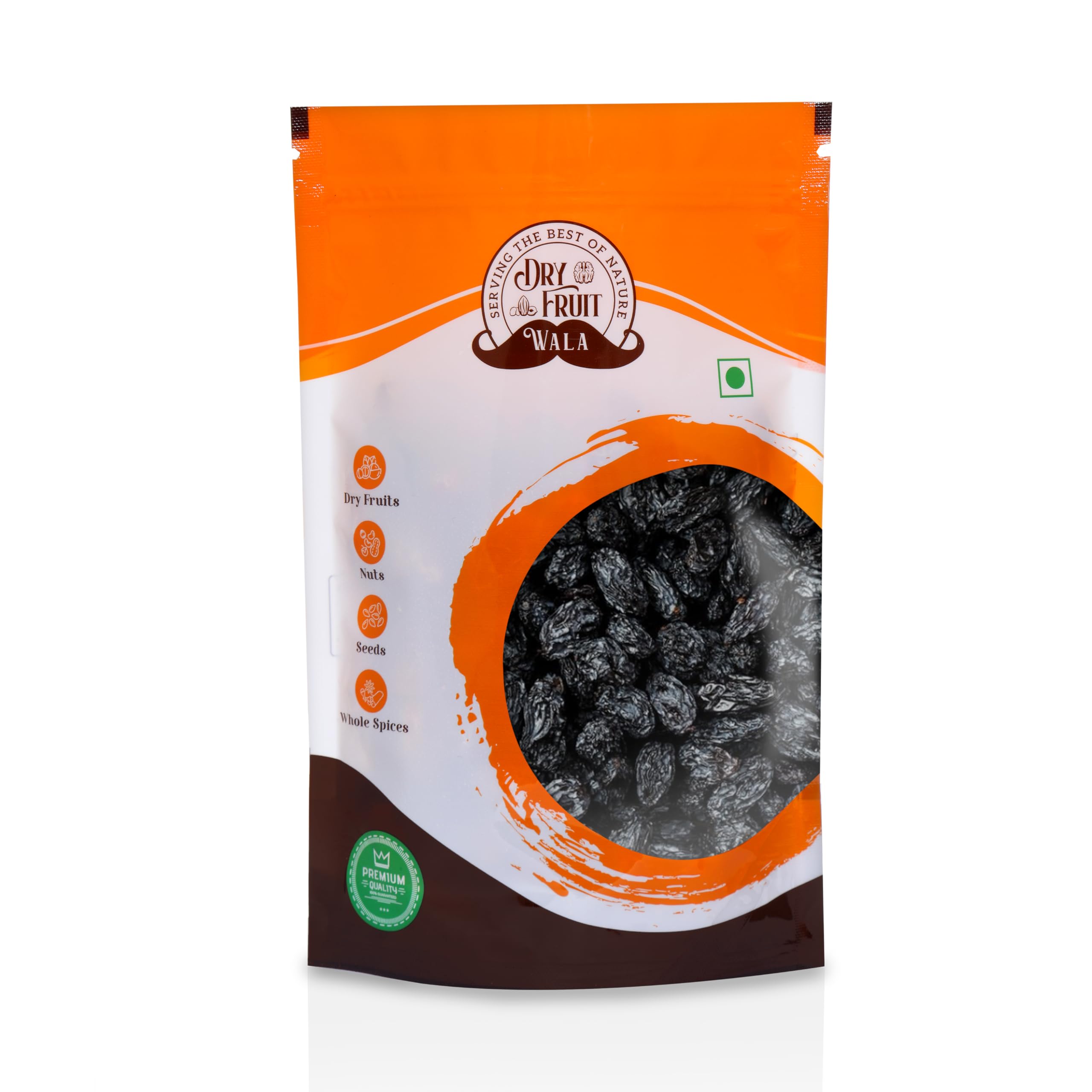 Dry Fruit Wala Fresh Black Raisins Without Seeds Dried Kishmish Kali drakh (400gms)