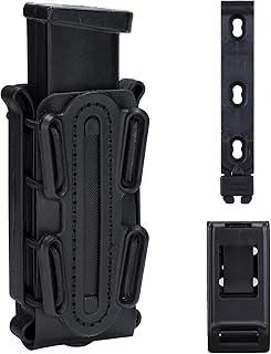 IDOGEAR 9mm Mag Pouch Pistol Magazine Pouch Softshell Mag Pouches Pistol .45 ACP with Belt&MOLLE Clip