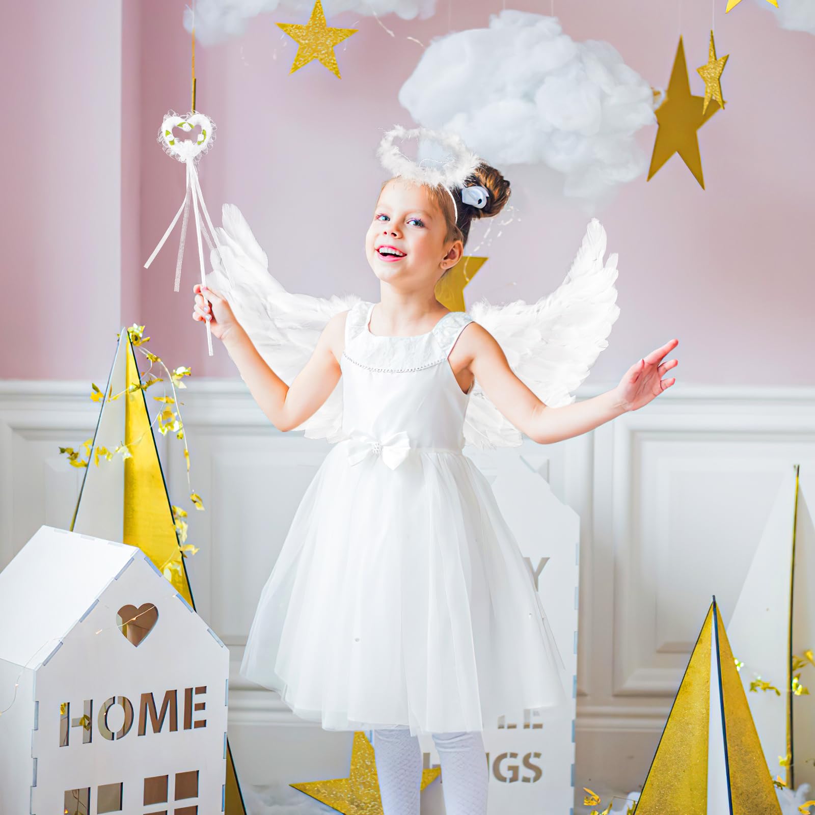 Disfraz Angel Niño Alas De ángel Blancas, Alas De ángel Pequeñas,  Cumpleaños De Niña Alas Blancas Disfraz, image size:1600x1600