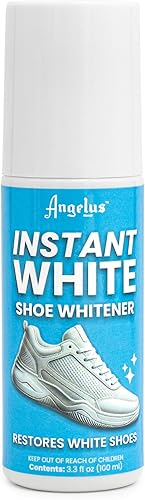 Angelus Instant Shine - Esmalte líquido para zapatos, color blanco, 3.3 onzas, aplicador incluido