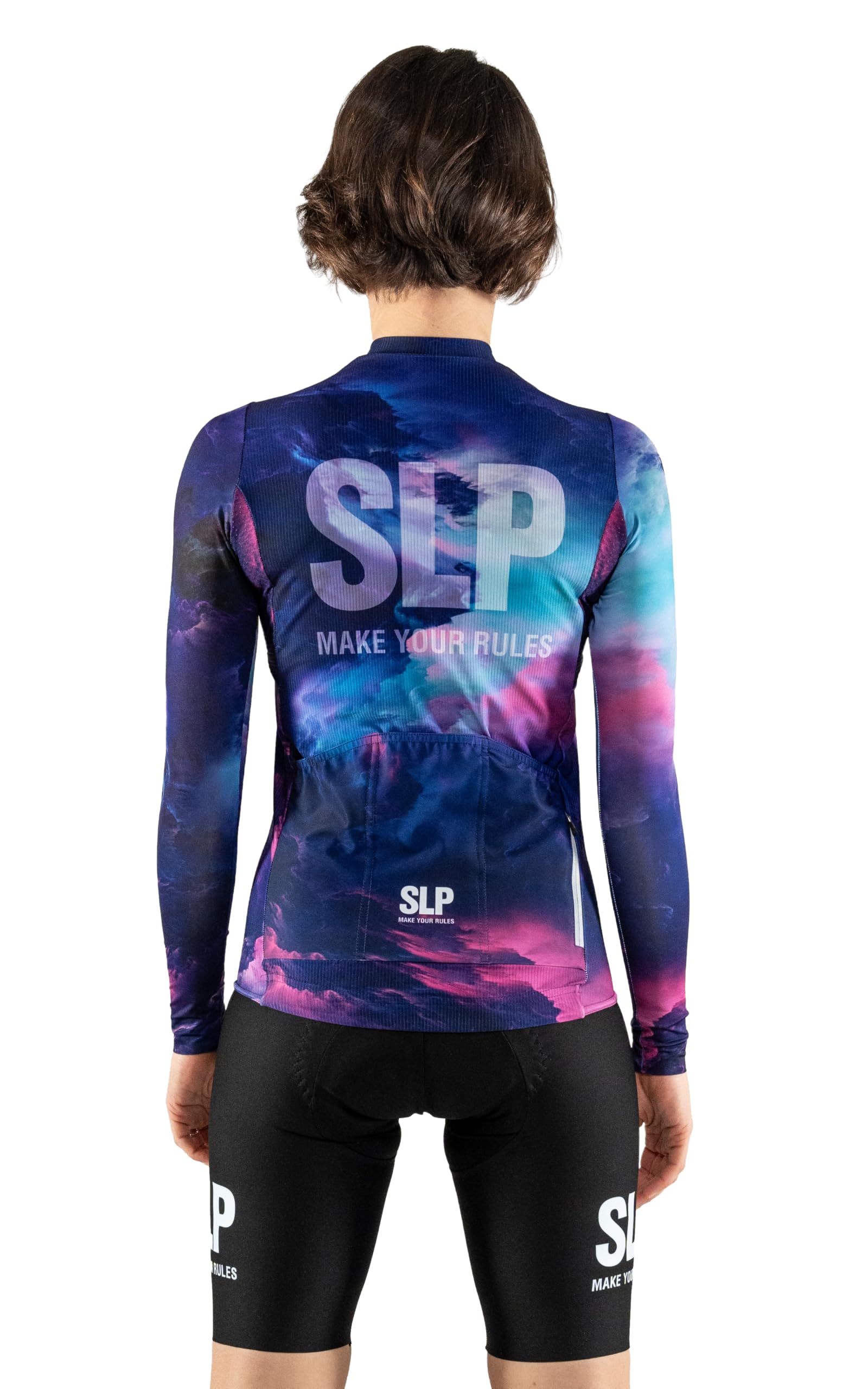 SLP. Maglia Manica Lunga da Ciclismo Uomo/Donna - Vapor con 3 Tasche Posteriori - Design Italiano