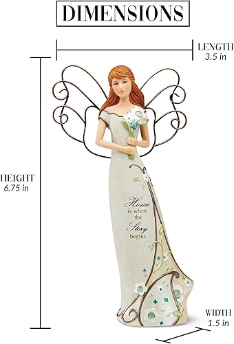 Miniatura 5 de Pavilion Gift Company Home Angel Figurine, 6.75 in