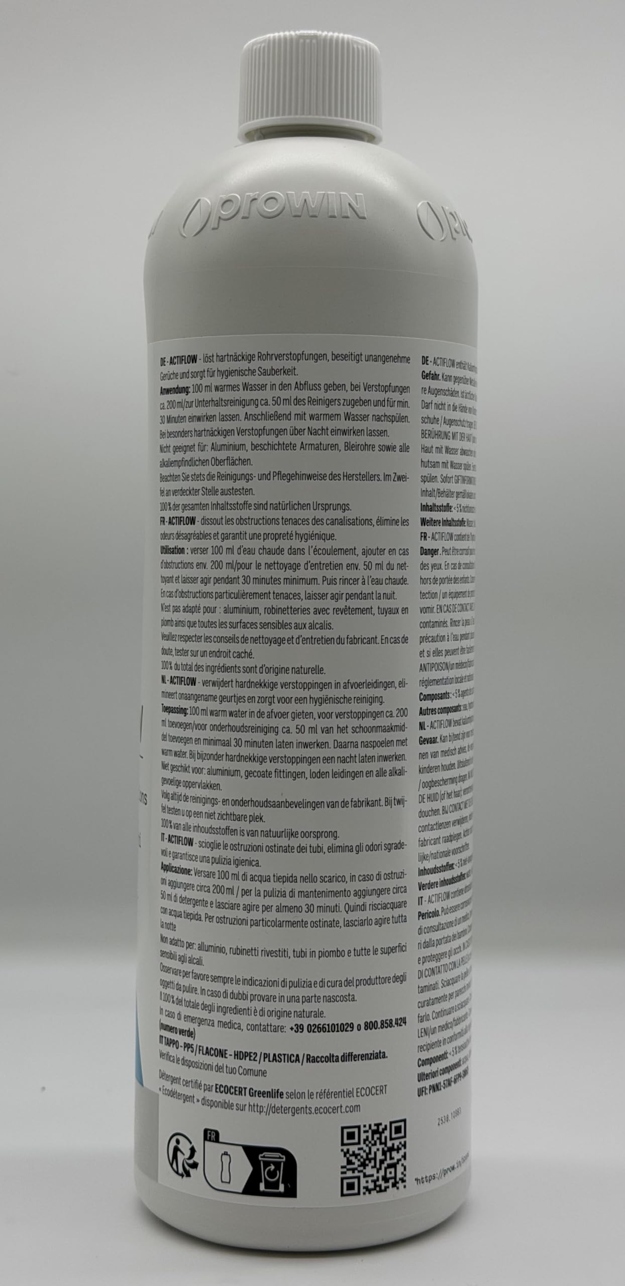 proWIN ACTIFLOW 1000 ml Öko Abflussreiniger flüssig