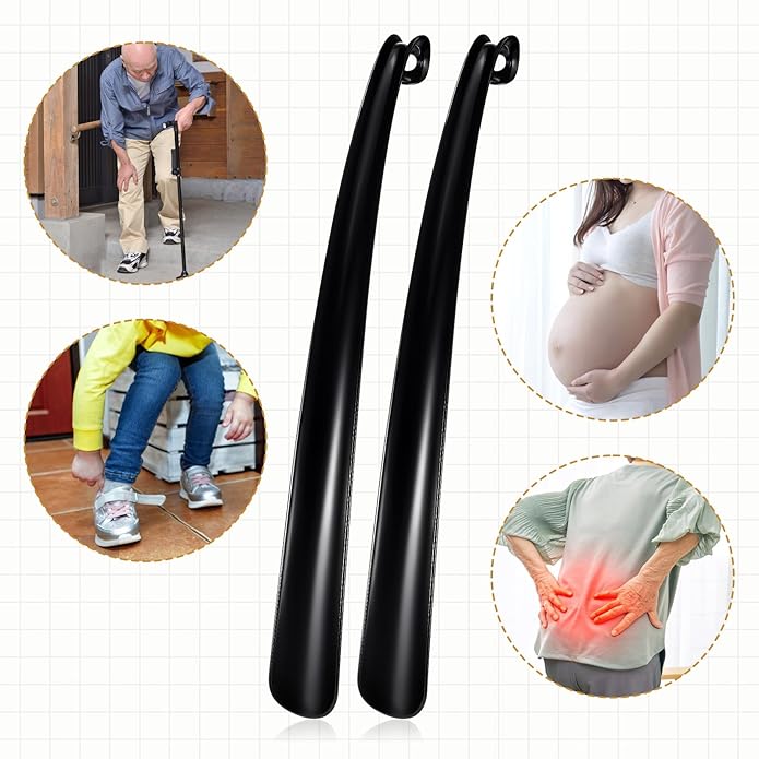 Calzador de Zapatos Largo 43cm Plástico Negro Pack 2 Unidades miniatura 5