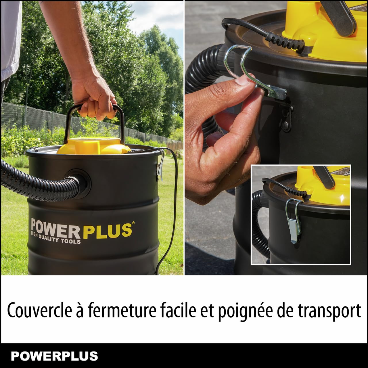 VARO Powerplus Vide Cendres POWX3013 - Aspirateur de Cendre de 1600 W - avec Réservoir de 20 l, Filtre Exclusif