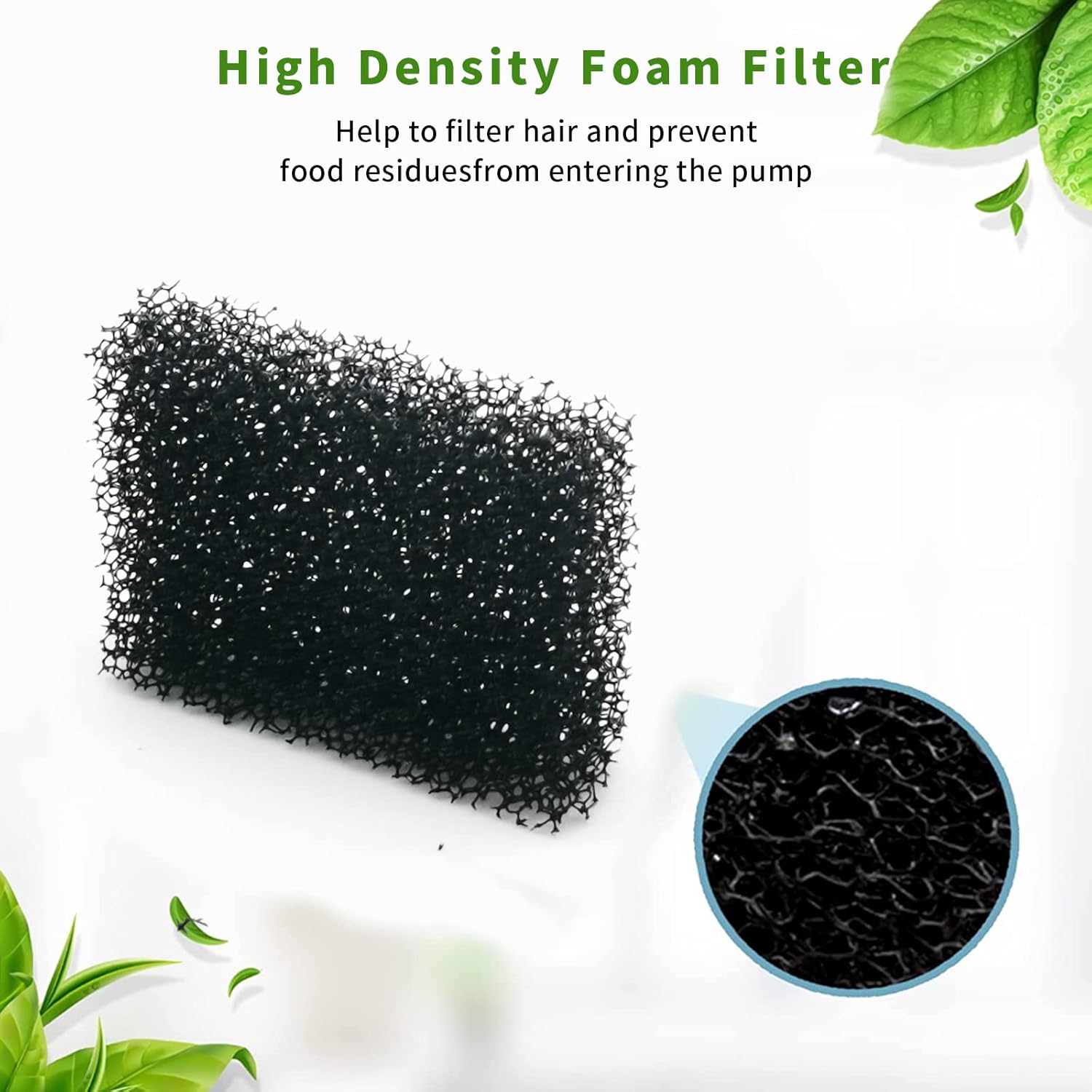 12 Pack Cat Water Fountain Sponge Filters, Replacement Foam Filters for 67oz/2L Pet Fountain 65oz/1.85L Dog Drinking Fountain - Image 4