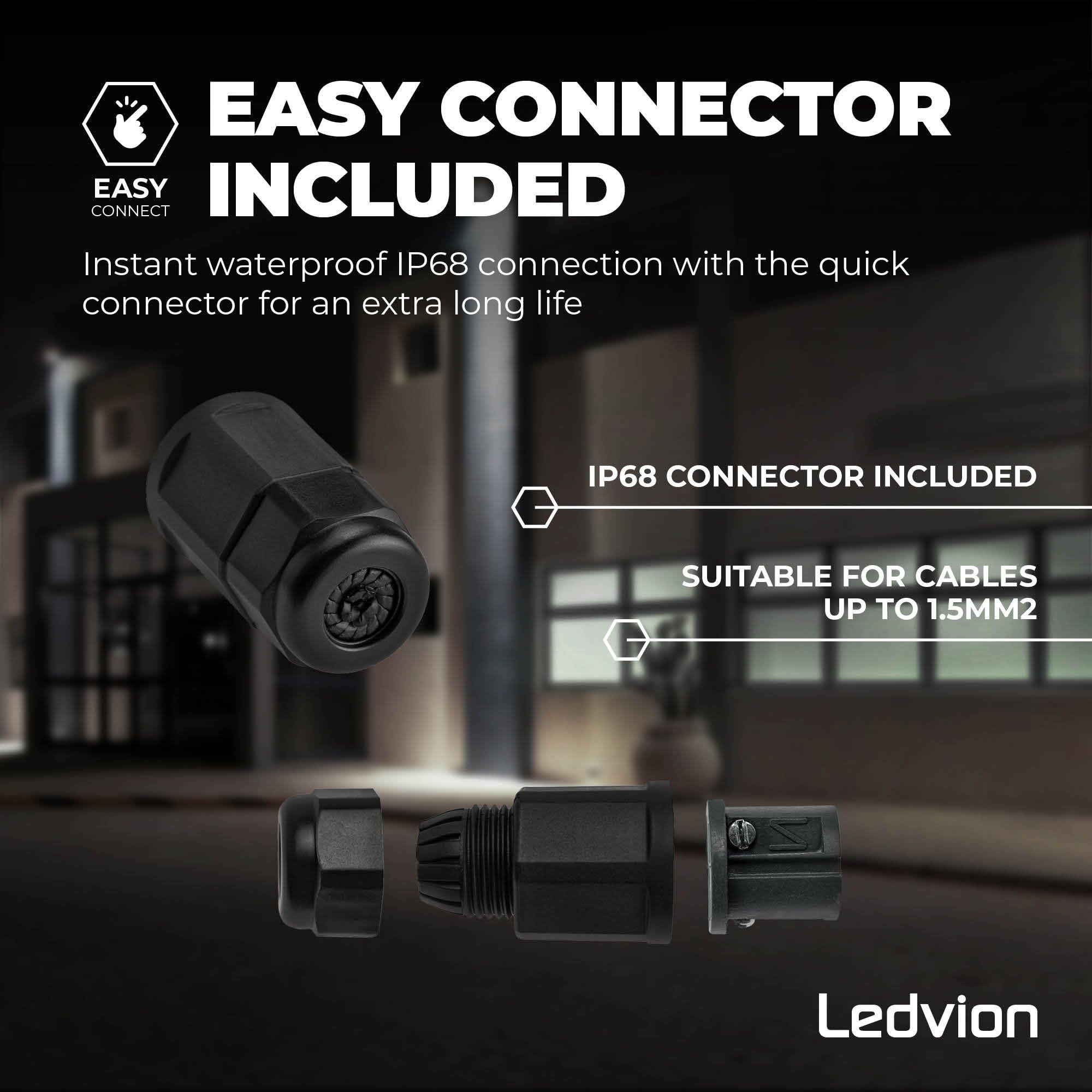 Ledvion LED Strahler mit Bewegungsmelder 150W IP44 4000K 18000lm | Reagiert automatisch auf Bewegung rund um Einfahrt Garten Hof und Fassade