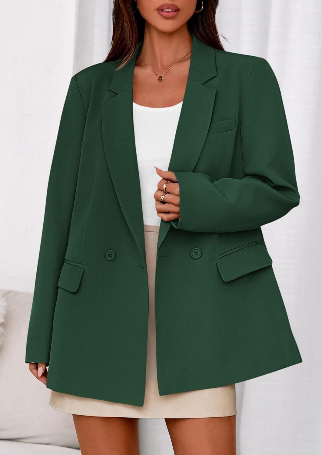 PRETTYGARDEN Fall 2026 Blazers for Women Business Casual Long Sleeve Lapel Pockets Dressy Suit Jackets Work Office Clothes - Image 2