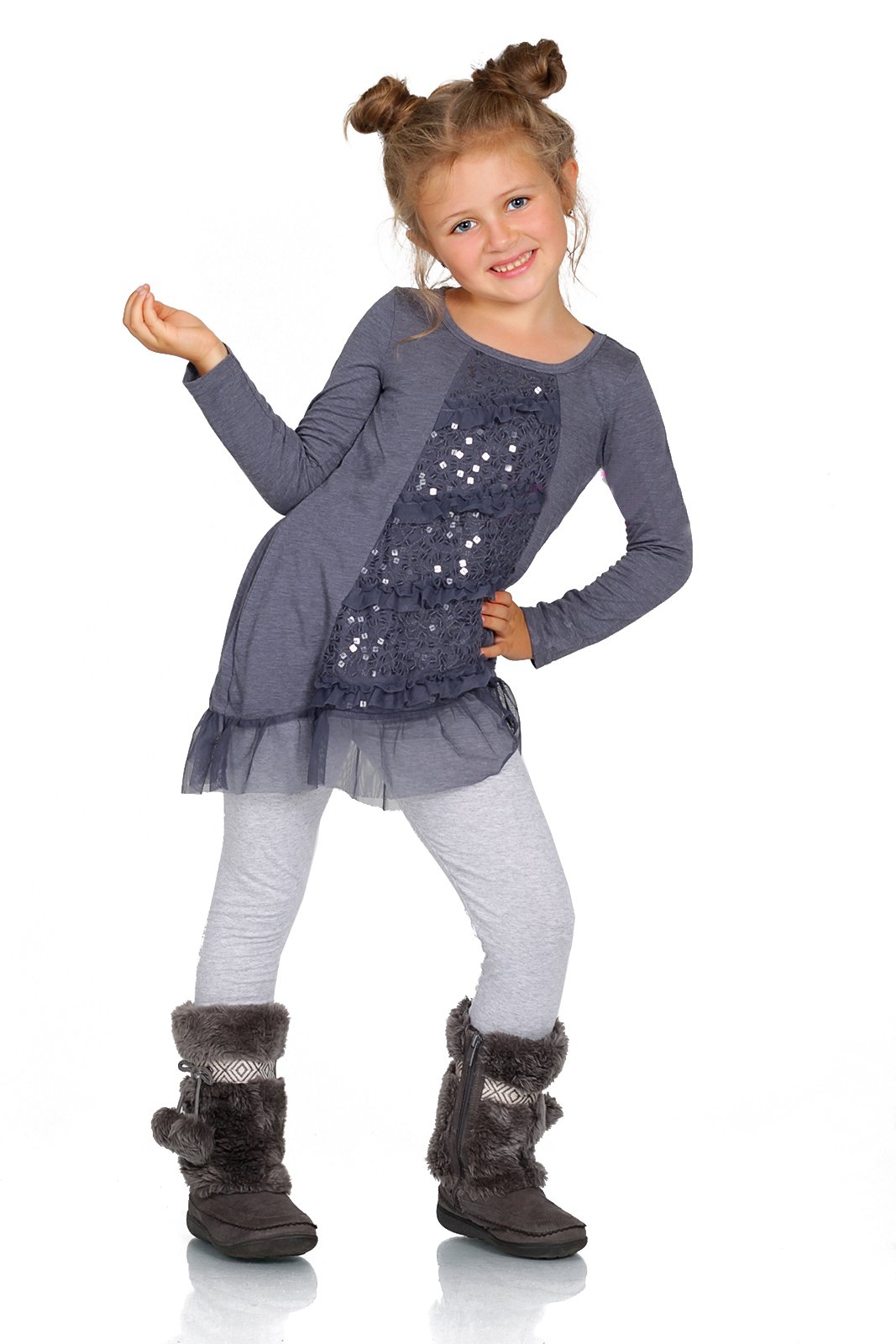 FUTURO FASHION Girls Children Full Length Plain Cotton Leggings Cycling Casual Wear Infant Trousers Leggings Solid Tights Pants for Kids — view 21