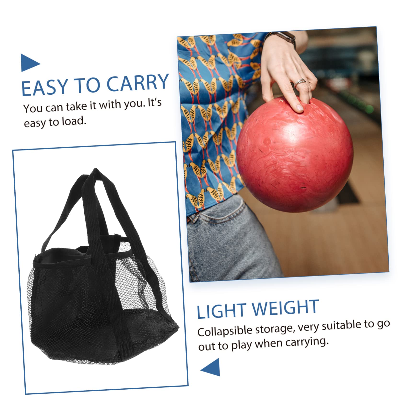 Toyvian 2 Pezzi Borsa Da Bowling Borsa Da Bowling All'aperto Palla Sacchetto Di Palline Viaggio Panno Oxford Nero