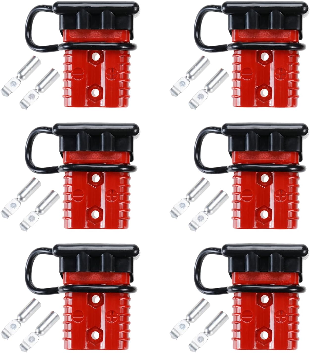Wire Connector 6 Packs, 175A Battery Quick Connect/Disconnect Connector, 1/0 AWG Wire Harness Plug Kit, Cable Plug Connector Kit for Recovery Winch or Trailer