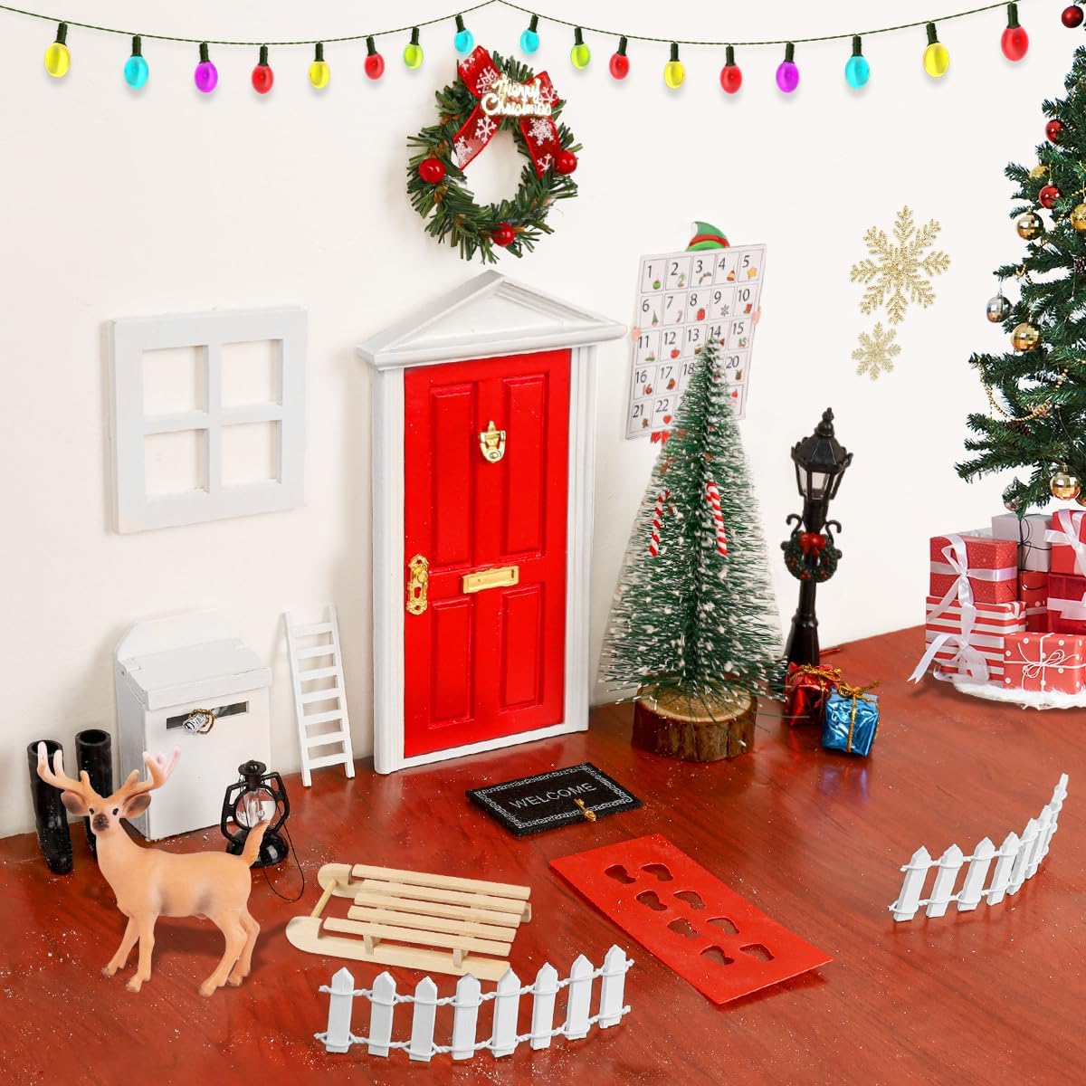 21-teiliges Wichtel Zubehör Set - Miniatur Dekoration Für Weihnachten