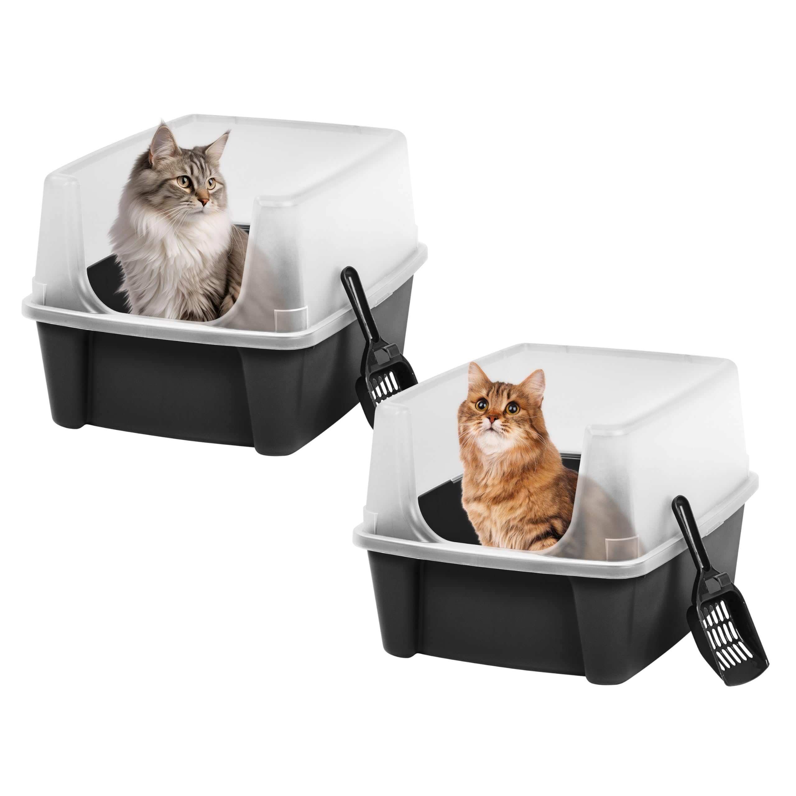 Caixa Areia Gatos IRIS XX-Grande - 76x50x35cm, Paredes Altas
