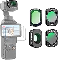 Vista 1 de NEEWER Juego de Filtro ND Magnético Compatible con DJI Osmo Pocket 3 Combo de Accesorios para Creadores, ND Variable ND2-32 de Neblina Negra
