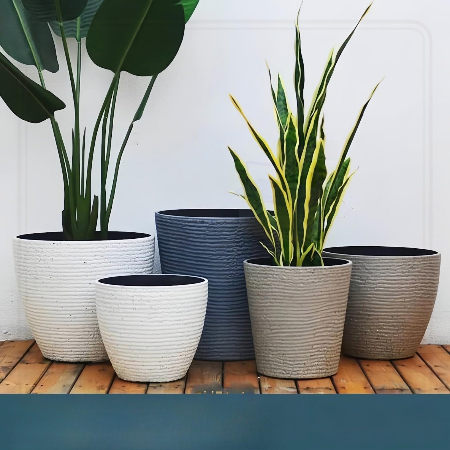 植木鉢 プランター　特大　大型　排水穴付き　ホワイト Amazon.co.jp: 植木鉢 大型・特大サイズ プランター 深型設計 厚みの
