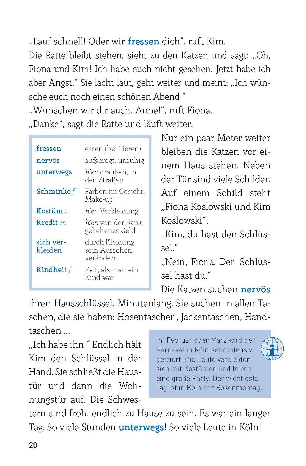 Zwei Katzen in Köln: Deutsch als Fremdsprache (DaF) A1
