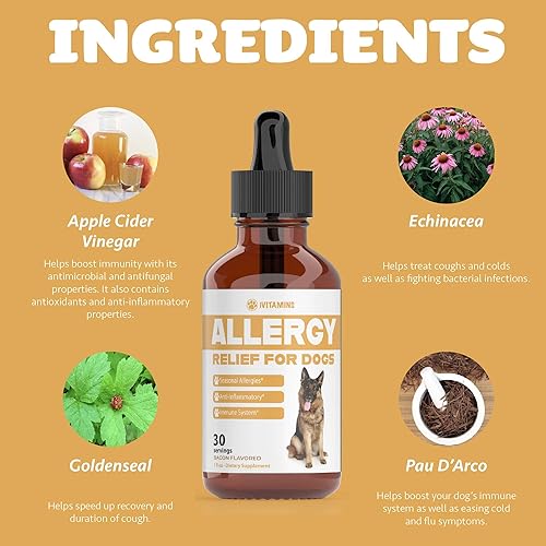 Miniatura 7 de Alivio natural de la alergia de los perros Ayuda a apoyar naturalmente el alivio de alergias y picazón para perros Alivio de la alergia para