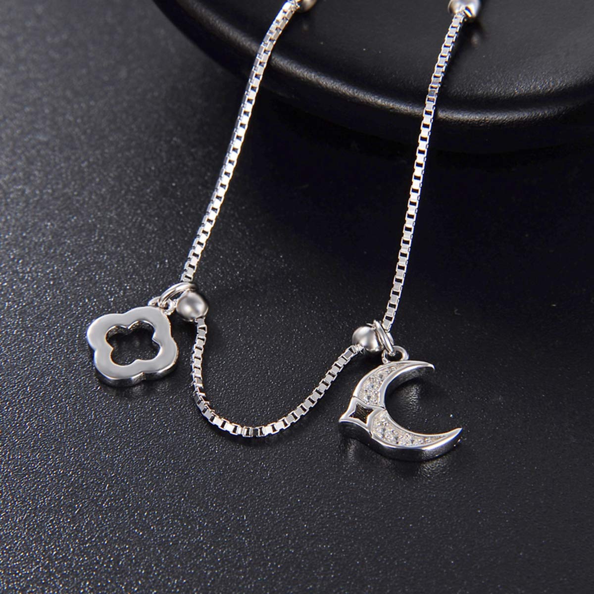 cavigliera Corea 925 Sterling Silver Cavigliera Studentessa di Moda Femminile Catena del Piede retrò, Accessori Moda, Regali di Compleanno