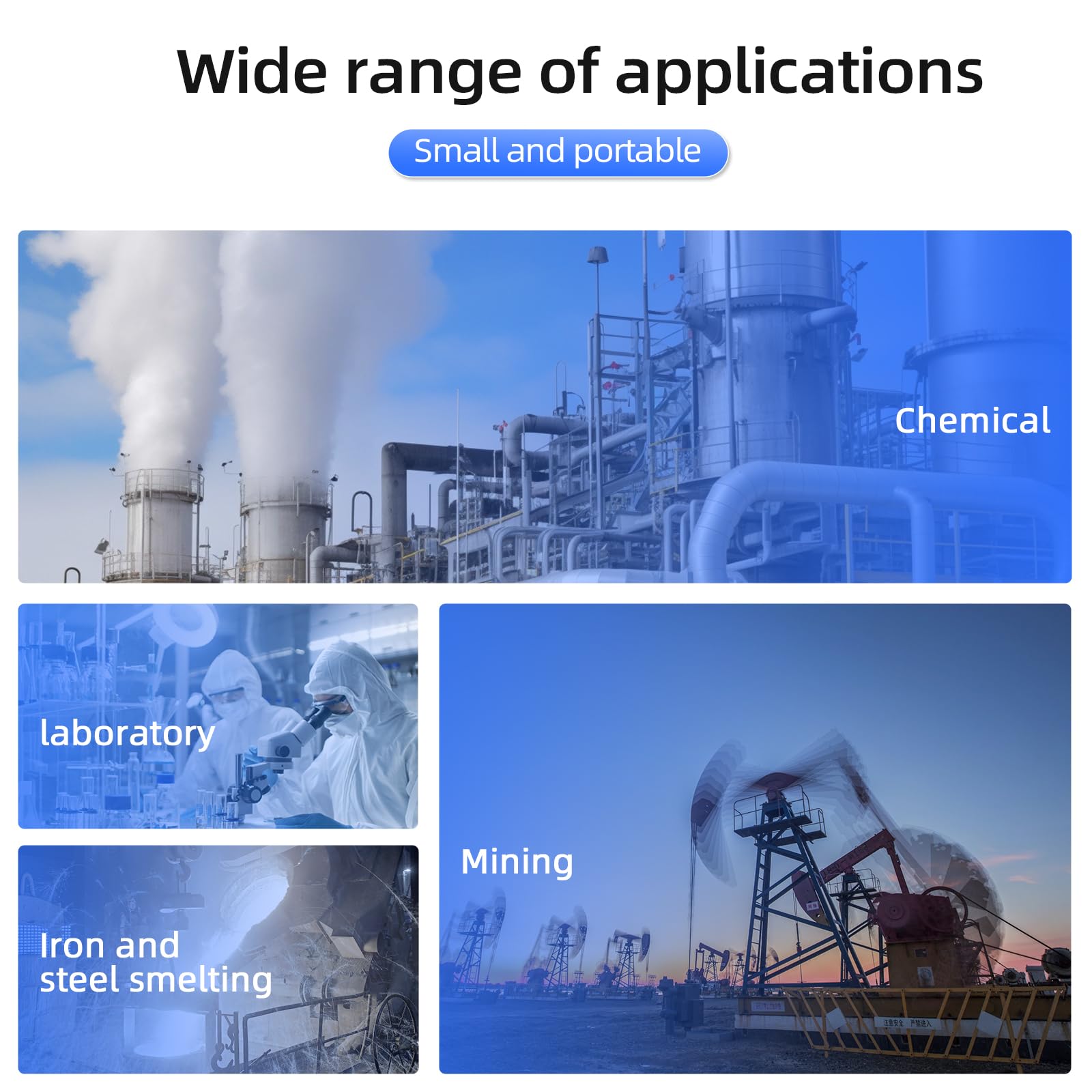 Detectores de gas, monitor de calidad del aire 9000A para el hogar, CO 0-1000PPM, H2S 0-100PPM, LEL 0-100%, detector de fugas de O2 0-30% VOL, ± 5% FS analizador de gases de combustión con alarma