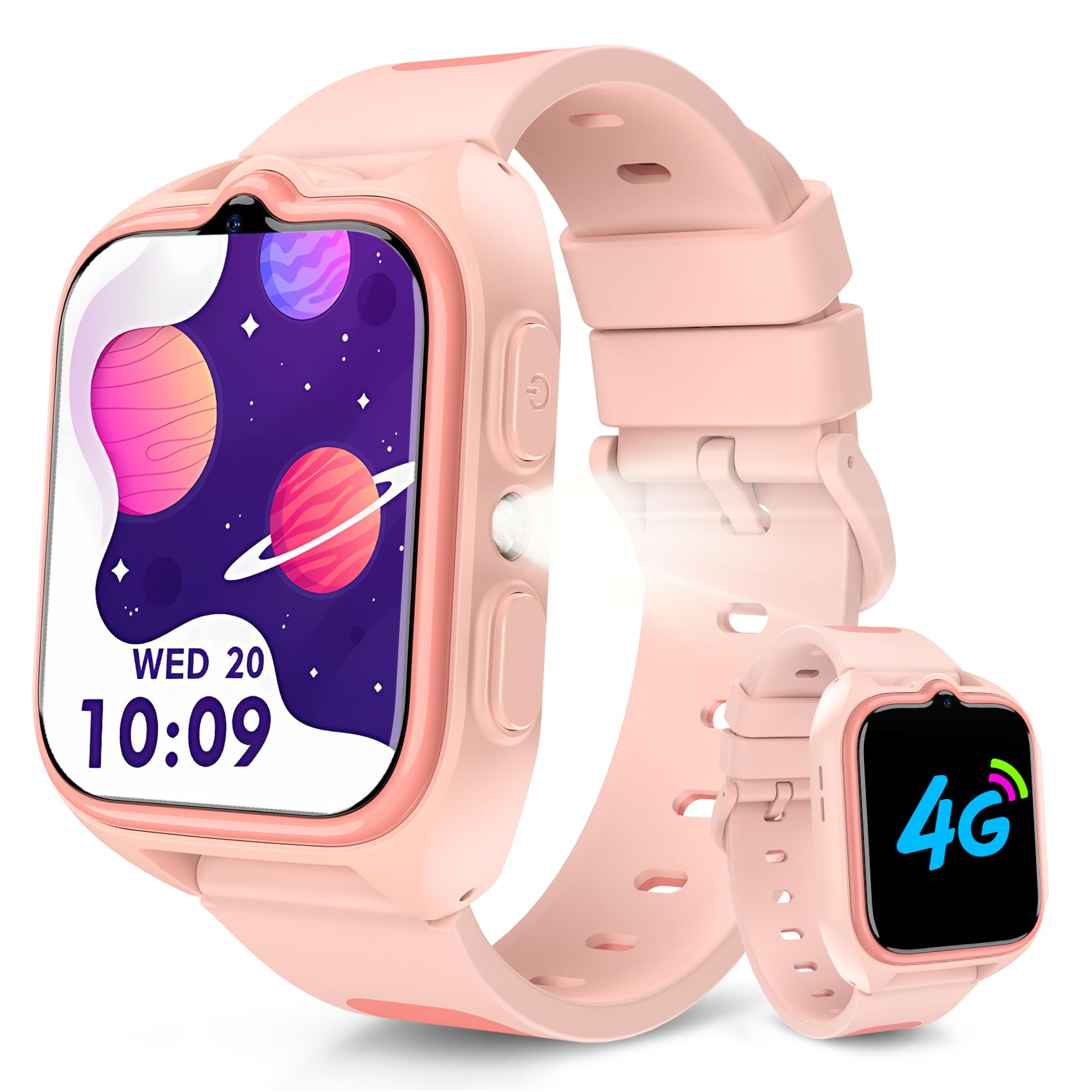 Baolubao 4G Smartwatch Kinder - Kinder Telefonuhr mit SIM-Kartenslot, Telefonanruf, Sprachchat, GPS, SOS Notruf, Taschenlampe, Schulmodus, Schrittzähler, Kinderuhr für Mädchen Geschenke 4-12 Jahren