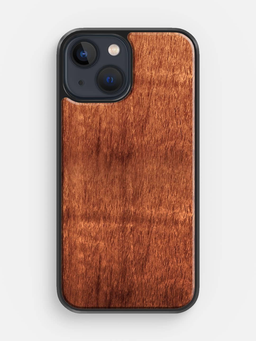 Macmerise Basics Walnut Wood Back Cover Case Compatible with iPhone 13 Mini | Real Wood with Matte Finish, Rubberized Edges for All-Side Protection, Drop Protection, Wireless Charging Compatible
