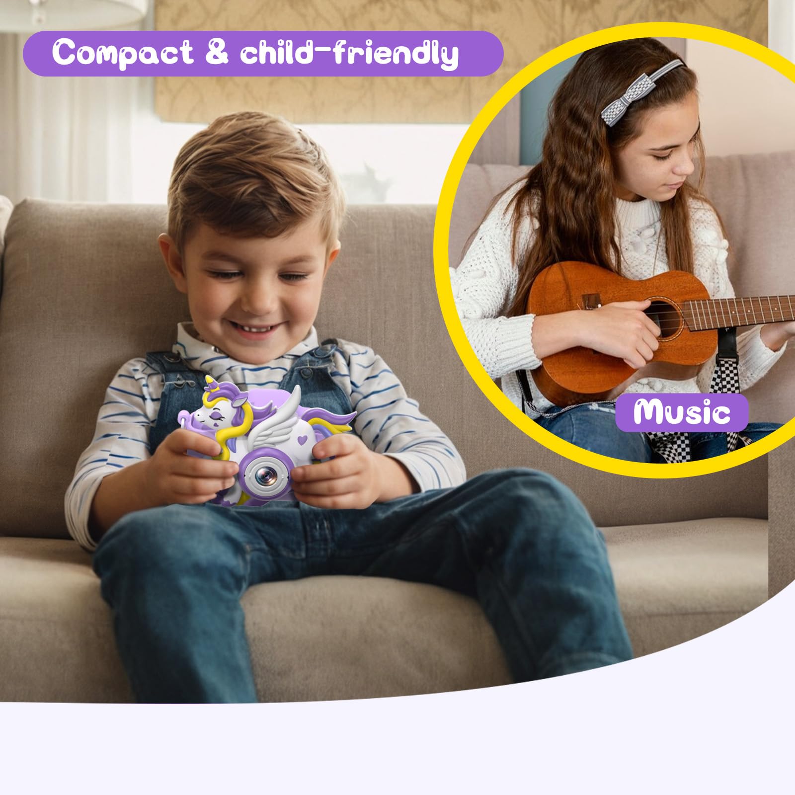 Cámara Infantil De Fotos Con Pantalla De 3.5 Pulgadas – 48MP Y 1080P, Lente Zoom Giratoria 360° Con Flash LED, Regalo Educativo Para Niños De 3 A 12 Años