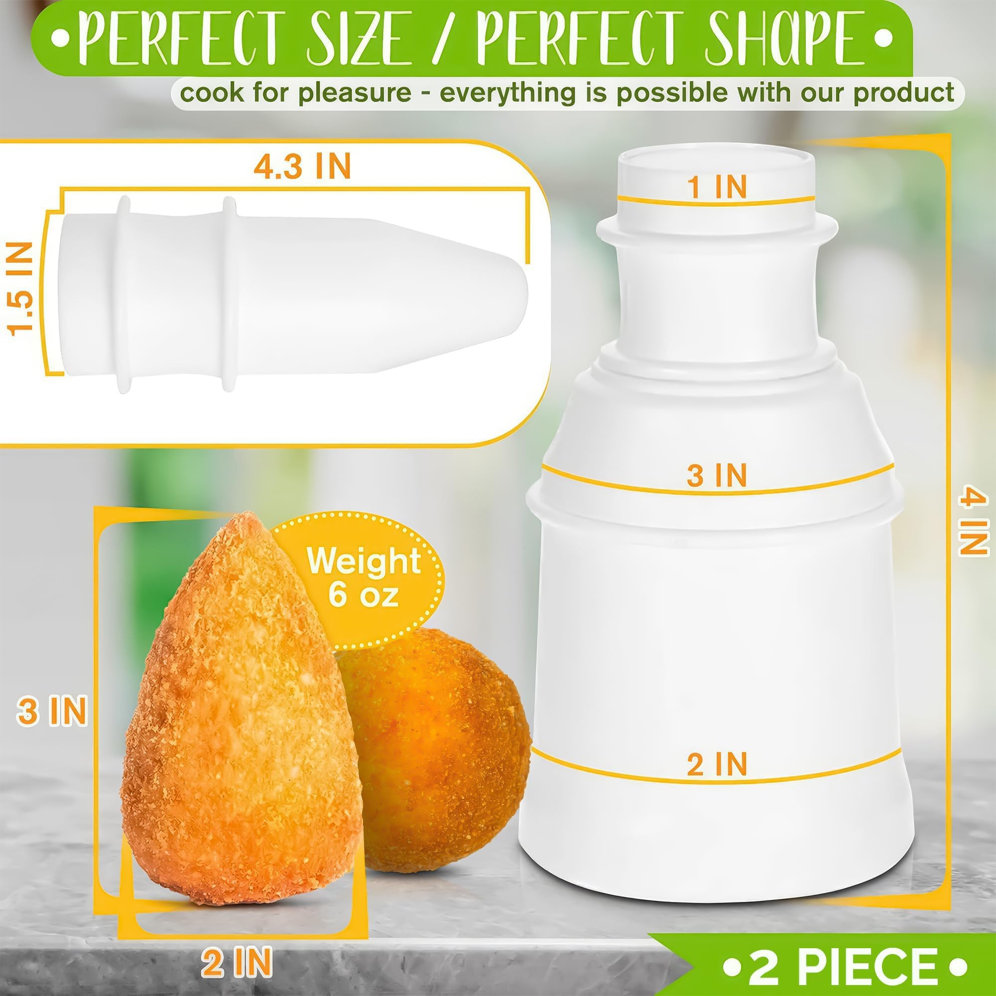 2 formy do robienia kulek mięsnych, arancini i klopsików, pojemność 80-160 g, forma do kulek ryżowych i klopsików, krokietów ziemniaczanych, Arancinotto