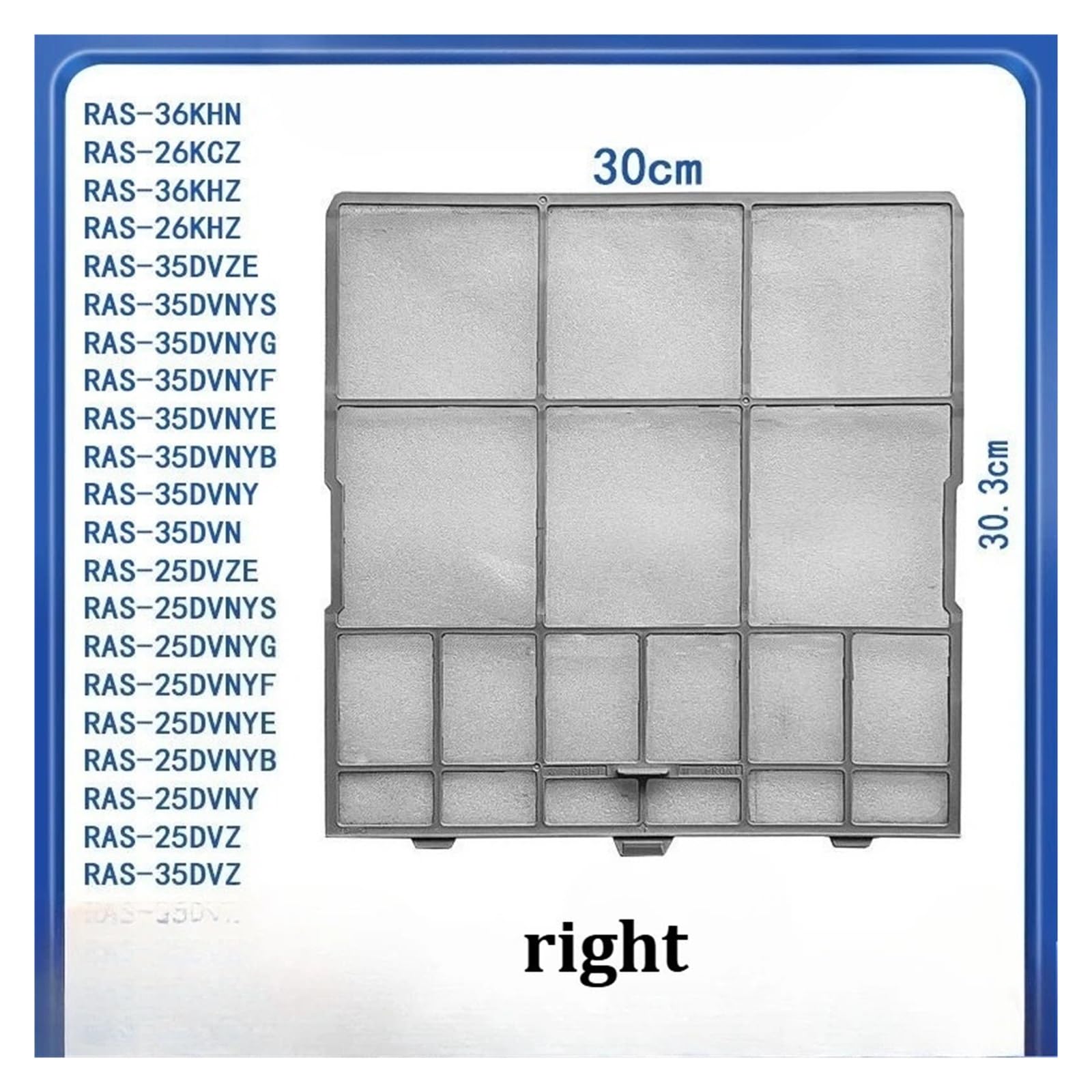 HIZON Filtri dell'Aria condizionata, compatibili con Hitachi, | Sinistra 32×30,5 cm, destra 29,8×30,5 cm