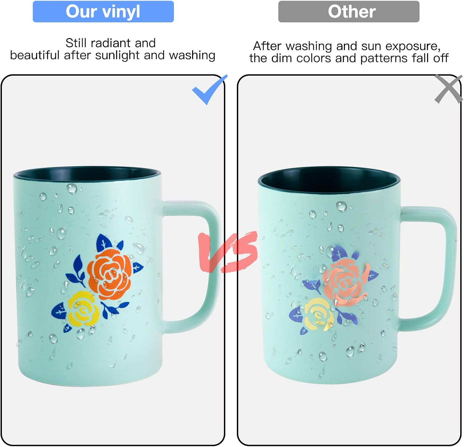 HTVRONT Vinilo permanente vinilo adhesivo para Cricut 45 hojas de vinilo de 12 x 12 pulgadas y