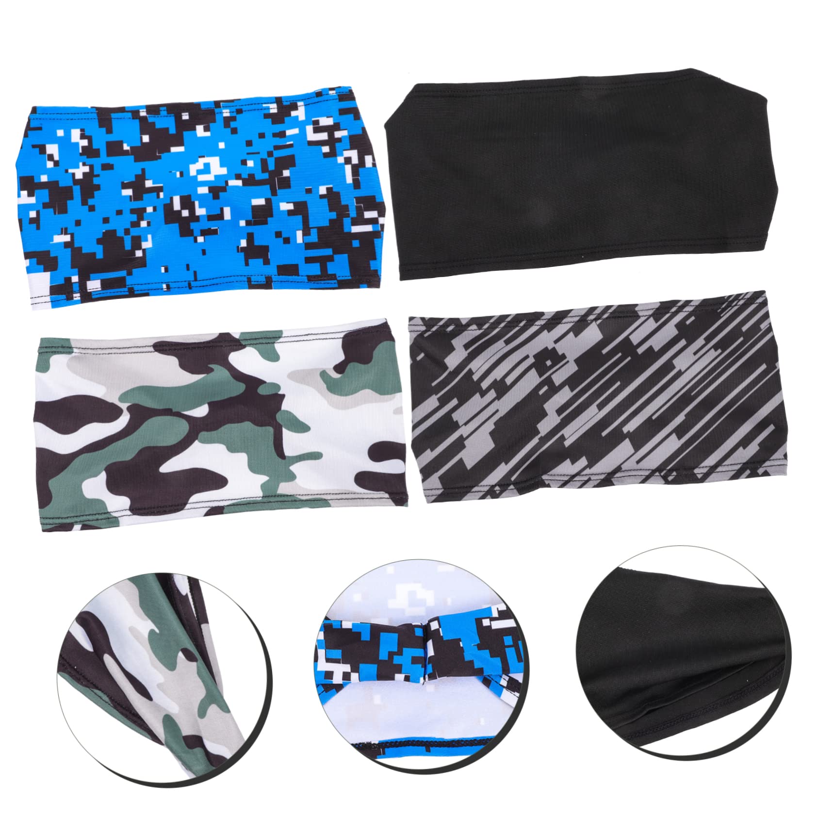 BESPORTBLE 4 Set Fascia Per Il Sudore Bandana Bandane Bande Elastiche Headband Sport Della Fascia Fasce Da Donna Fascia Da Uomo Fasce Per Da Uomo Fasce Elastiche Poliestere 4 Pezzi*4