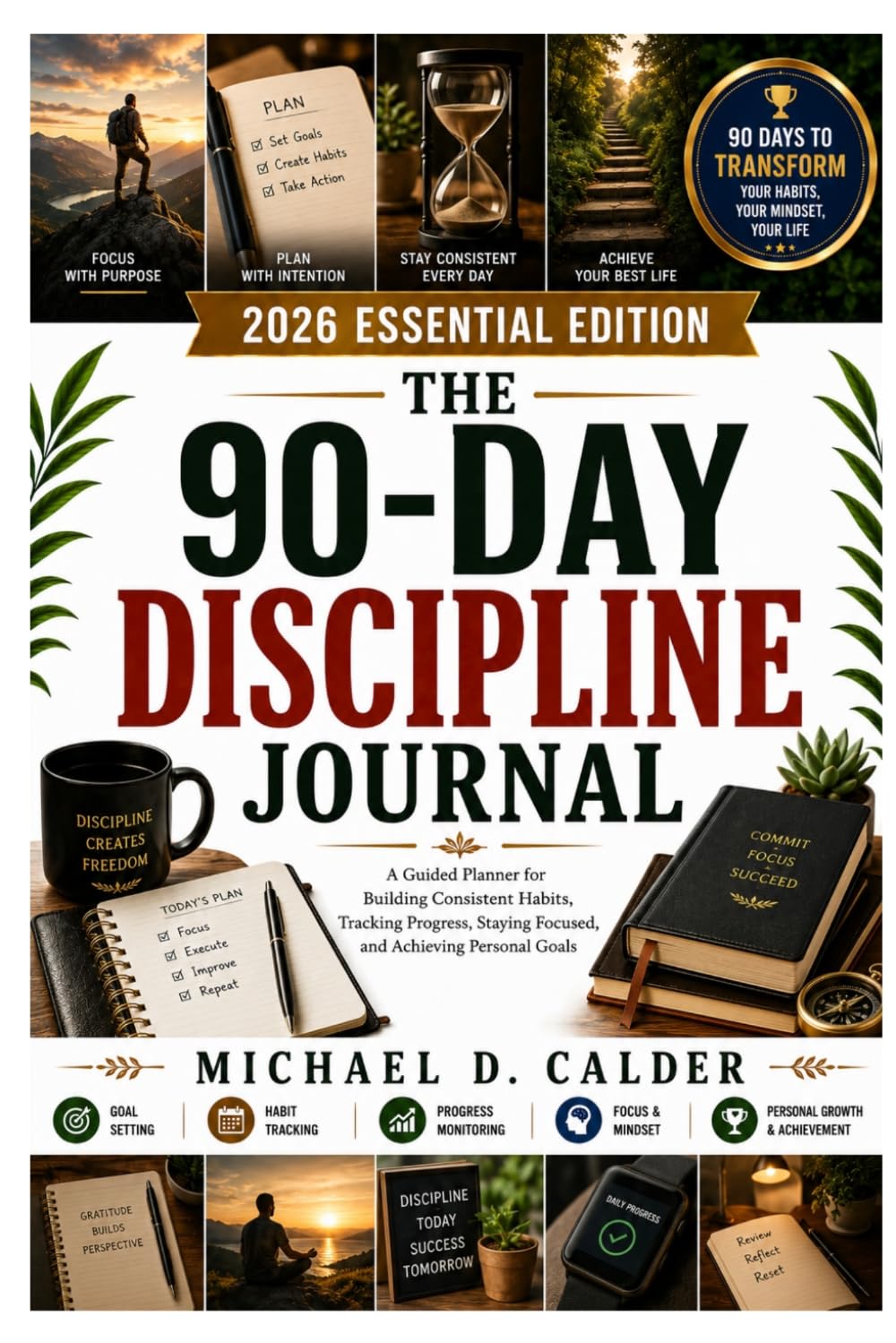 THE 90-DAY DISCIPLINE JOURNAL: A Guided Planner for Building Consistent Habits, Tracking Progress, Staying Focused, and Achieving Personal Goals
