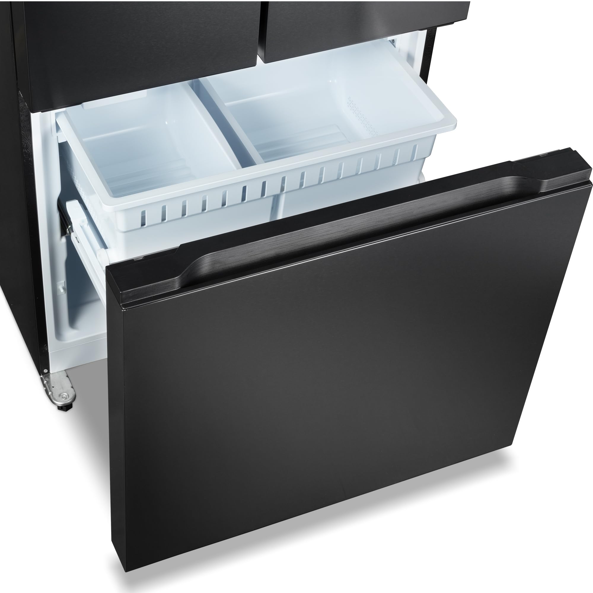 Cosmo Cos-Rffv183rbk 30 In. Vista Collection 17.5 Cu. Ft. Counter Depth 3-Door French Door Refrigerator, Freezer Drawer, Matte Black on Fridge.com - View 3