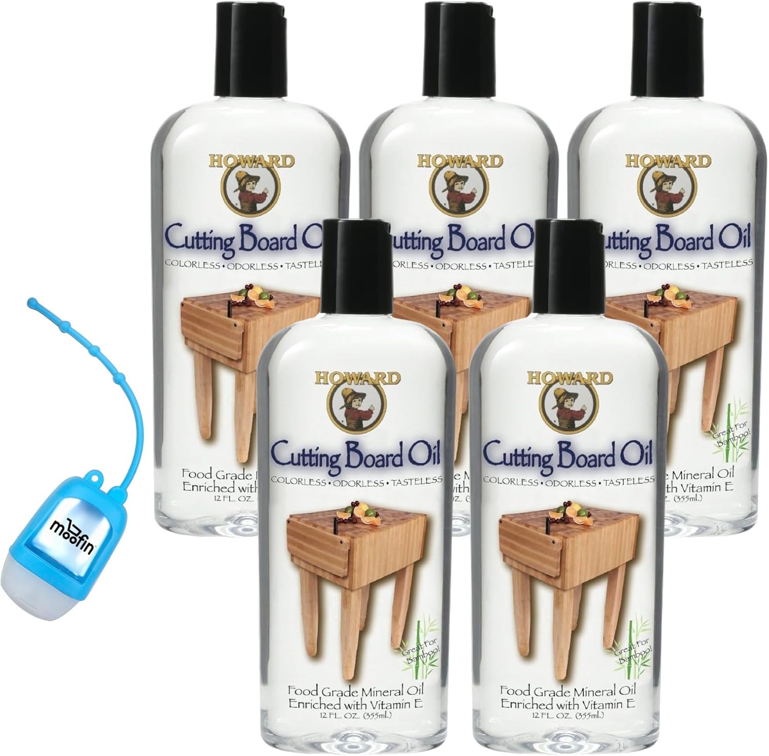 moofin Howard Cutting Board Oil, 12 Fl Oz Premier Wood