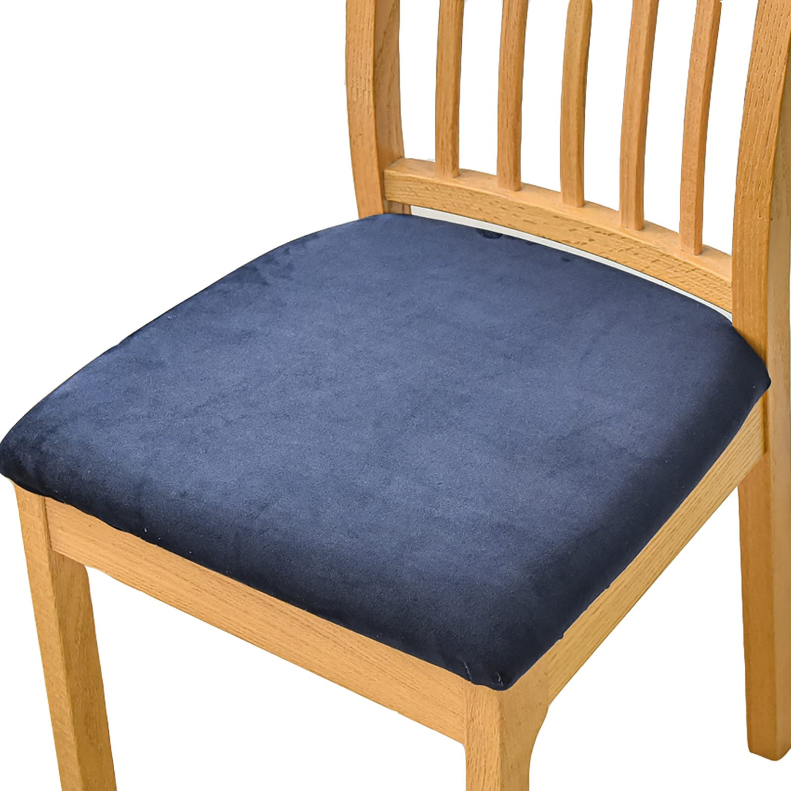 Fundas elásticas de terciopelo para sillas, protectores universales antideslizantes para asientos de comedor para el hogar y el hotel, fundas duraderas y lavables