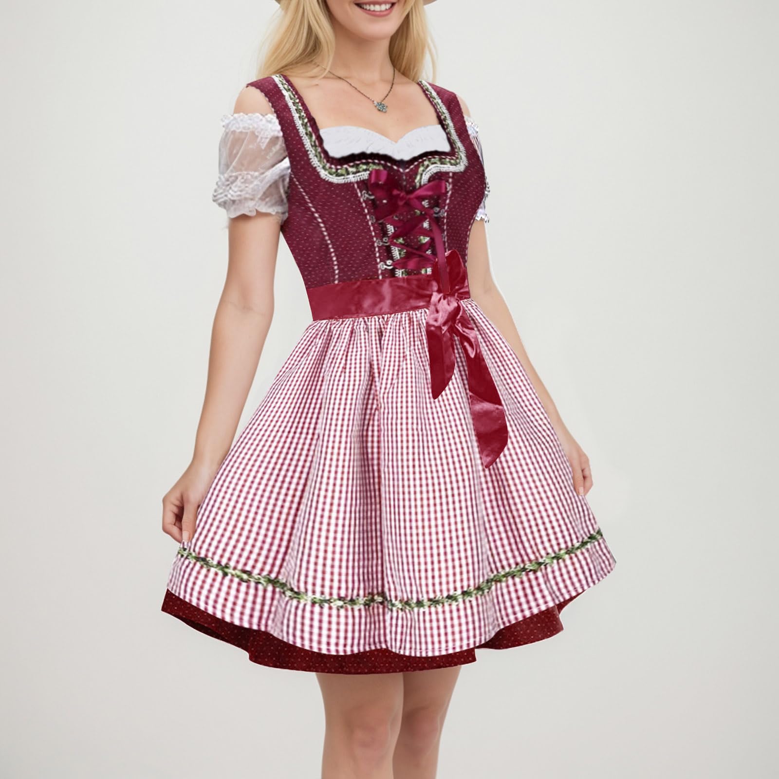 Vestido Ancha para Mujer De Oktoberfest Vestido Sin Tirantes Largo De Mujer Chic Y Elegante. Lino Verano para Plisado Longitud Media Verano Sin Mangas Bohemio Floral Talla Grande