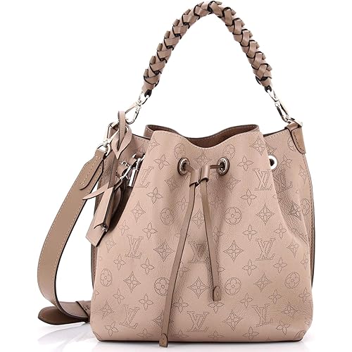 Louis Vuitton, Pre-Loved Muria Bucket Bag Mahina Leather, Neutral