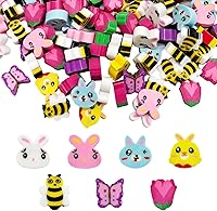 Vista 11 de 300 piezas de miniborradores de animales marinos surtidos, borradores de lápiz novedosos a granel para premios, regalos y relleno de regalos