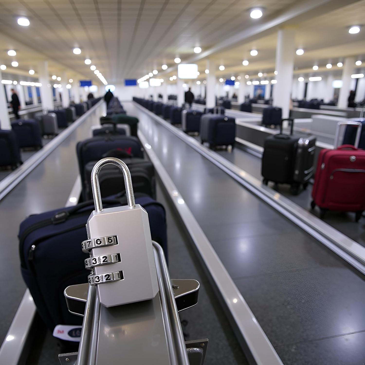 Silver Portable Luggage Locks 3 Digit Combination Padlocks Number Code Locks for Notebook, Combination Padlocks